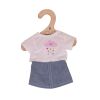 Bigjigs Toys Weißes T-Shirt mit Jeansrock für Puppe 28cm