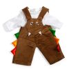 Bigjigs Toys Braune Cord-Latzhose für Puppe 28 cm