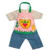 Bigjigs Toys Gartenhose mit karierter Bluse für Puppe 34 cm