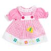 Bigjigs Toys Rosa kariertes Kleid mit Latz für Puppe 34 cm