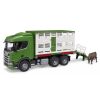 Bruder Scania Tiertransporter mit Kuhfigur