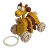 Nachziehspielzeug aus Holz - Giraffe klappernd