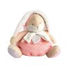 Doudou Rosa Hase mit Stauraum für Pyjamas 38 cm