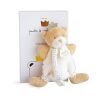 Doudou-Geschenkset - Spielzeug mit Schnullerhalter Teddybär König 15 cm