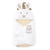 Doudou Weiße Plüschdecke mit Kapuze Happy Wild 70 cm