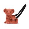 Doudou Plüsch-Umhängetasche Bär Terrakotta 30 cm