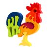 Fauna Massivholzpuzzle großer Hahn