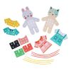 Petit Collage Dressing Set Katze und Kaninchen