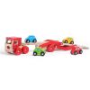 Bigjigs Toys Holztransporter mit Autos