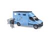 Bruder MB Sprinter Tiertransportfahrzeug mit Pferdefigur