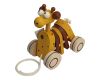 Nachziehspielzeug aus Holz - Giraffe klappernd