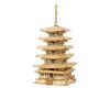 RoboTime 3D-Holzpuzzle Fünfstöckige Pagode