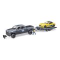 Bruder Off-Road Auto RAM mit Sportwagen und Figur