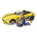 Bruder Off-Road Auto RAM mit Sportwagen und Figur