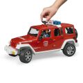 Bruder Red Fire JEEP WRANGLER mit Figur und Zubehör