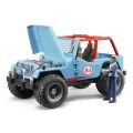 Bruder Blue Auto JEEP mit Fahrer