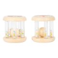 small foot Pastellfarbene Babyrassel mit Kugeln Satz von 2 Stück