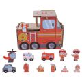 2Kids Toys Station aus Holz Feuerwehrleute 2 in 1
