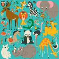 Mudpuppy Jumbo-Puzzle Tiere aus aller Welt 25 Teile