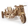 Ugears Mechanisches 3D-Holzpuzzle UGR-10 Motorrad (Scrambler) mit Karre