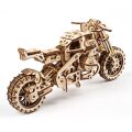 Ugears Mechanisches 3D-Holzpuzzle UGR-10 Motorrad (Scrambler) mit Karre