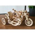 Ugears Mechanisches 3D-Holzpuzzle UGR-10 Motorrad (Scrambler) mit Karre