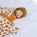 Tommy Lise Weiß Leopard Baumwolle Musselin Windel 120x120 cm