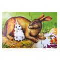Bino Holzpuzzle in einer Box Tiere