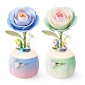 RoboTime 3D Mechanisches Puzzle Nacht-Aromalampe Blaue Kamelie