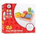 Bigjigs Baby Bunte Formen auf die Stäbe legen