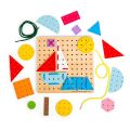Bigjigs Toys Schnürspiel aus Holz Geometrische Formen