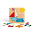 Bigjigs Toys Schnürspiel aus Holz Geometrische Formen