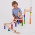 Bigjigs Toys Hölzerne Kugelbahn bunt
