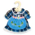 Bigjigs Toys Blau kariertes Kleid für Puppe 34 cm