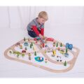 Bigjigs Rail Holzeisenbahngleis Stadt und Dorf 91 Teile
