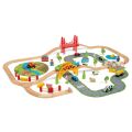 Bigjigs Rail Holzschienenbahn mit Landstraße 80 Teile