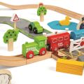 Bigjigs Rail Holzschienenbahn mit Landstraße 80 Teile