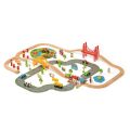 Bigjigs Rail Holzschienenbahn mit Landstraße 80 Teile