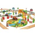 Bigjigs Rail Holzschienenbahn mit Landstraße 80 Teile