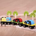Bigjigs Rail Güterzug mit Wagen und Schienen