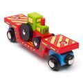 Bigjigs Rail Wagon mit Traktor + 2 Gleise