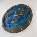 BusyKids Wanduhr Weltkarte dunkel