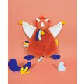 Doudou-Geschenkset - Plüsch Schnuffeltuch Dinosaurier Orange 25 cm