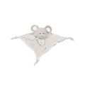 Doudou-Geschenkset - Plüschmaus mit quadratischer Decke aus Bio-Baumwolle 25 cm