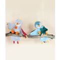Doudou Geschenkset - musikalisches Plüschtier Vogel grün 23 cm