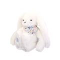 Doudou Plüschhase mit Schal weiß 35 cm