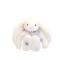 Doudou Plüschhase mit Schal weiß 35 cm