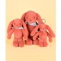 Doudou Plüschhase mit Halstuch Terrakotta 35 cm