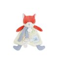 Doudou Geschenkset Plüschfuchs Romarin mit Schnullerhalter 19 cm
