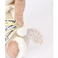 Doudou Geschenkset Teddybär mit Schnullerkette und Kuscheldecke Rosa 20 cm